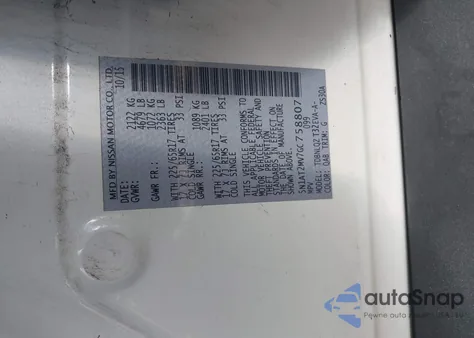 2016 Nissan Rogue Sv из США, поврежденный, VIN 5N1AT2MV7GC758807